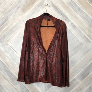 Faux snake skin blazer